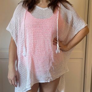 Aerie Crochet Swim Cover Up - White - Large/XL